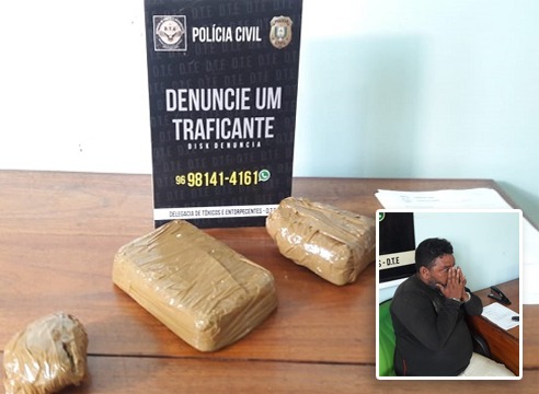 POLÍCIA CIVIL PRENDE HOMEM COM 2 KG DE DROGAS EM MACAPÁ